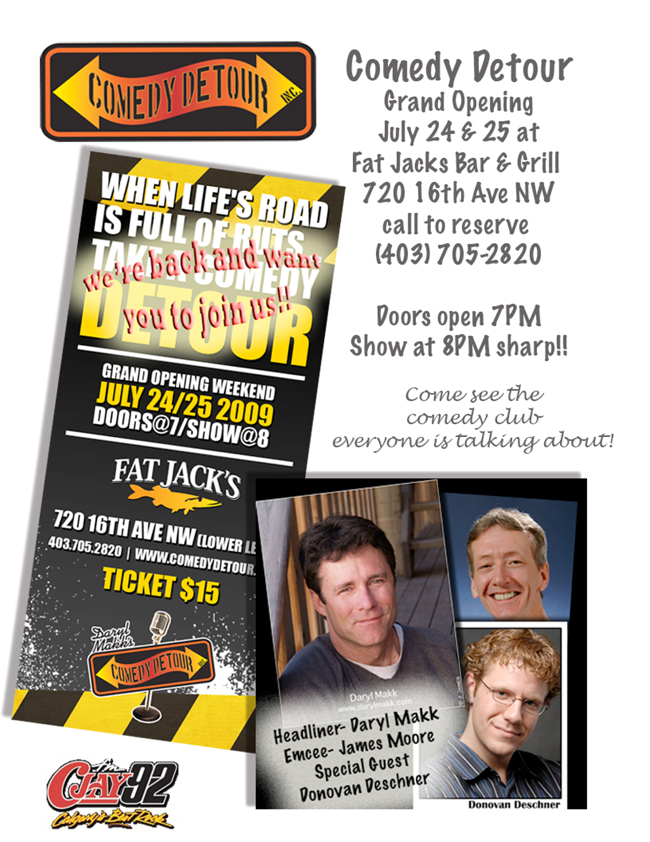 Comedy Detour Grand Opening Flyer